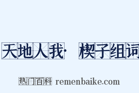 天地人我·楔子组词是什么意思的图片